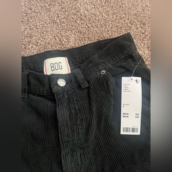 NWT BDG Black Corduroy Carpenter Pants - Picture 6 of 7